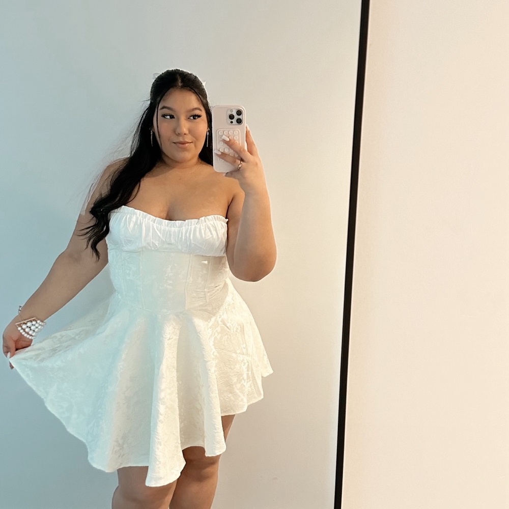 Bridal Shower Dress | Bridal Mini Connie White Mini Dress